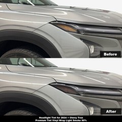 Crux Motorsports Light Smoke 50% Headlight Tint for 2024 + Chevy Trax