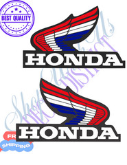 Wing Decal fits Honda Logo gas Tank fuel Sticker Decal water resistant Red blue