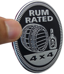 1pc Rum Rated Sticker Decal Emblem 4×4 Badge Auto Truck Fender 6cm 2.36″