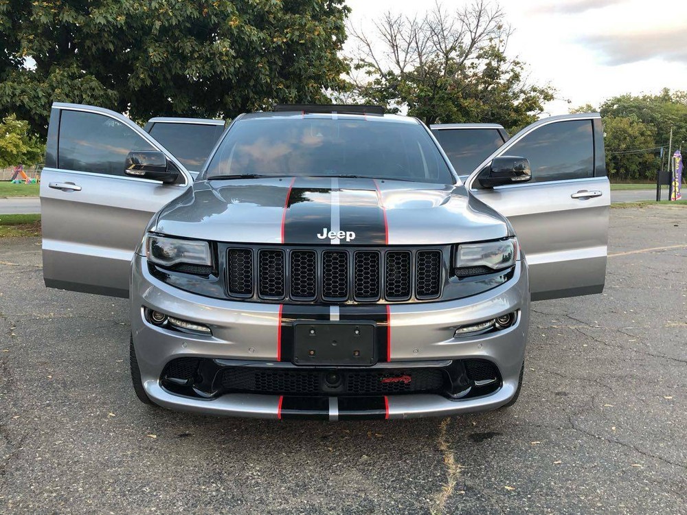 2 color 8″ Twin Rally stripes Graphics Decals FIT All YR Jeep Grand Cherokee
