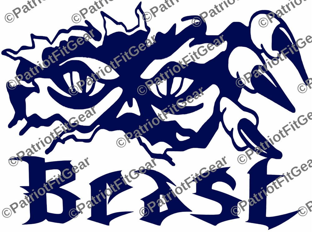 Beast,Beast Mode,Fear The Beast,12″x9″,Beast Mode,Fitness,Motivation,Vinyl Decal