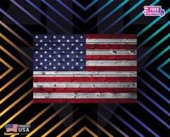 USA FLAG MAP US PAINTED LAPTOP DECAL STICKER FLAG LAMINATED FREE GIFT
