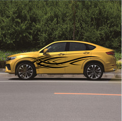 Vinyl Decal Flame Graphics Racing Stripe Stickers For Car Side Body Door Fender
