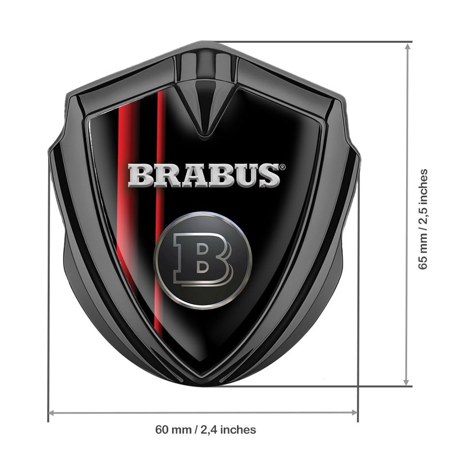 Brabus 3D metal shield emblem sticker car for fender hood