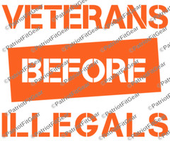 Veterans Before Illegals,Support Our Troops,12″x9″,We The People,Vinyl Decal