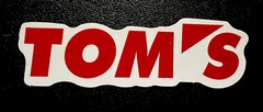 TOM’S Toyota Racing sticker *Glossy*Red. Approx Size: 3-1/4”X 1” Self Adhesive