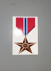 Bronze star 3″ Reflective tall American Veteran Military Service Members vinyl