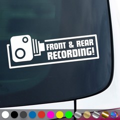 Dashcam Decal Video Recording Front Rear Camera Sticker Car Truck Gift Idea