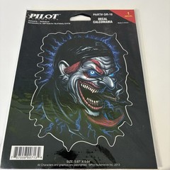 Scary Evil Smoking CLOWN Sticker Pilot Automotive GR-16 Decal Rat Rod Biker Etc