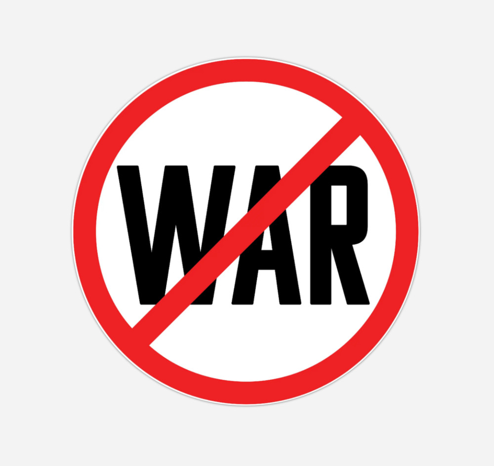 10-Pack NO WAR Stickers – 2.5″x2.5″ Anti-WAR Bumper Decals – Water-Resistant
