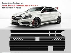 Mercedes W176 A Class AMG A45 Edition 1 Style Stripes Graphics