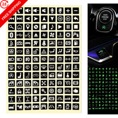 Neferta 117 PCS Car Center Console Button Sticker, Fluorescence Green