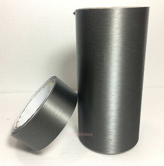 12″ x 60″ Car Matte Metal Brushed Steel Texture Vinyl Wrap Sticker Strips Grey