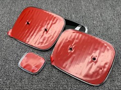 M-Tec 3pcs Black Front Rear Steering Badge Emblem Civic Sedan 06-15