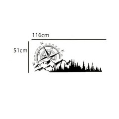 Car Mountain Compass Sticker Vinyl Decal for Pickup Truck & SUV Styling Sticker