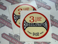 Briggs & Stratton Early 9.02 3 1/2hp Starter Engine-decals.com Set 2
