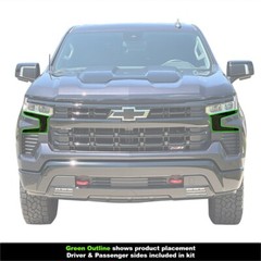 Crux Moto Headlight Tint Lower Overlay Dark Smoke 20% for Silverado 1500 22+
