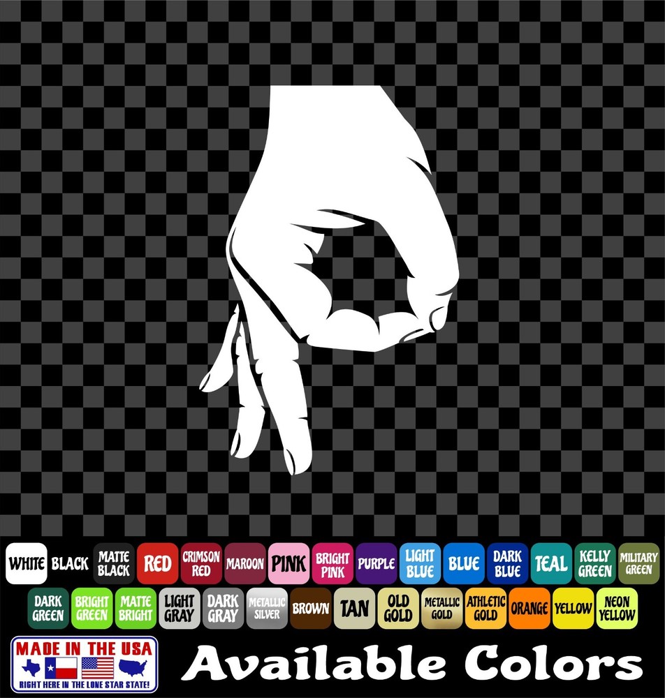 CIRCLE Hand Punch Game Sticker Made You Look Gotcha Sneaky Okay Vinyl Decal
