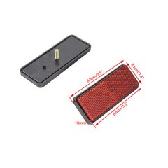 PMMA Motorcycle ATV Rectangle Reflectors Warning Bolt On Reflector Plate -Red