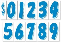 EZ Line Vinyl Decals for Cars Chartreuse Large Number Stickers Windshield Number