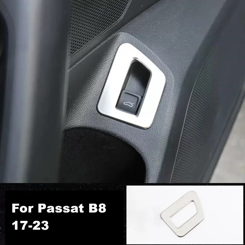 For VW Passat B8 2017-2021 Car Stainless Steel Rear Trunk Switch Frame Cover