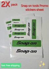 2X Packs Snap On Tools Promo 20 stickers Total Green, White W/Black Decal Emblem