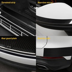 Carbon Fiber Protector Sticker Sill Scuff Cover Car Door Anti Scratch Strip 10 D