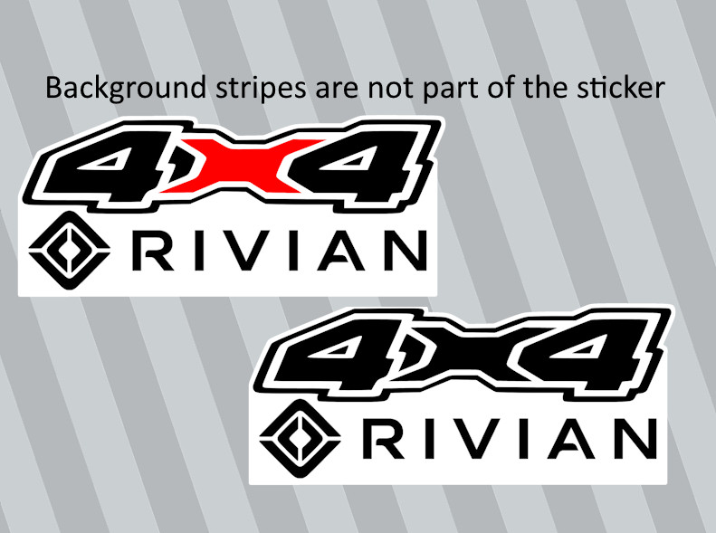 Rivian 4×4 High Quality Vinyl Sticker