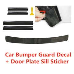 Car Protect Stickers Front Rear Door Sill Scuff Plate Cover Waterproof Anti Kick