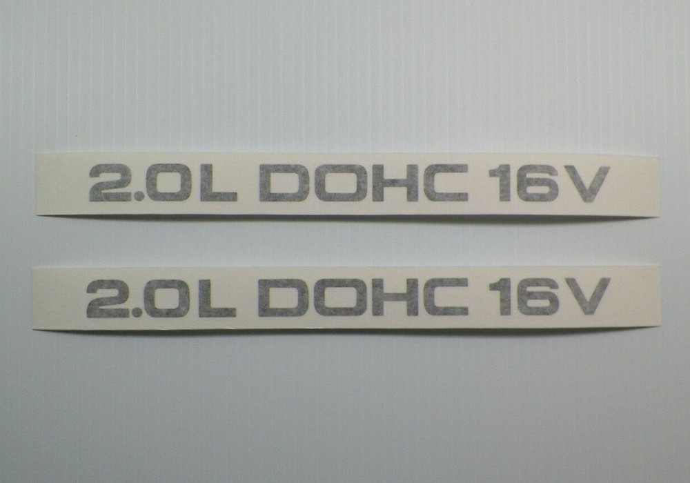 2.0L DOHC 16V Engine Designation Decal Pair