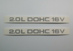 2.0L DOHC 16V Engine Designation Decal Pair