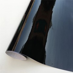 Black Gloss Vinyl Wrap Film Self Adhesive Bubble Free Car Window Trim Mirror DIY