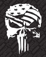 Punisher Flag Skull vinyl decal sticker Car Truck patriotic America 2nd Amend