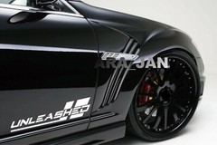 UNLEASHED Decal Sticker Sport car racing stripe emblem logo auto motorsport PAIR