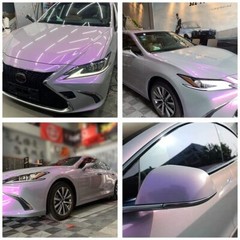Vintage Gray to Charming Purple Glossy Chameleon Vinyl Car Wrap Sticker Car Film