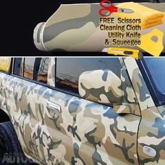 840″x60″ Army Camo Camouflage Desert Vinyl Film Wrap Air Bubble Free 70ft x 5ft
