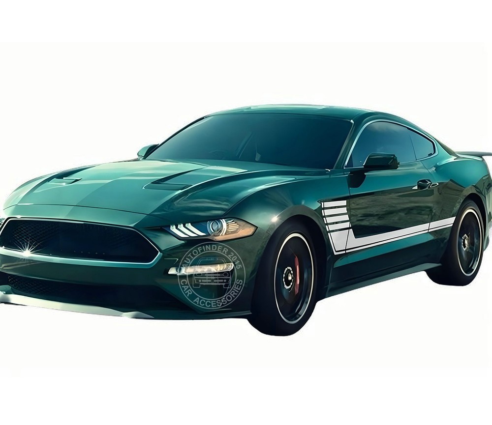 Racing Stripe Graphics Sticker For Ford Mustang Car Side Door Decals Vinyl Films