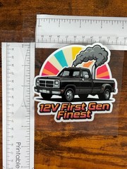 12V Finest decal sticker