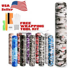Digital Camouflage Camo Army Vinyl Sticker Car Wrap Decal Air Release Film