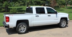 GMC Sierra Vinyl Graphics Kit 3M Pin Stripes Decals 2014-2018 Chevy Silverado