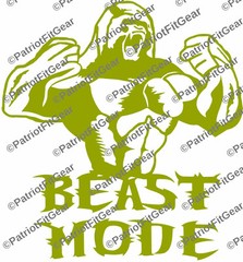 Beast Mode,Ape,11″x10″,Fitness,#BeastMode,Motivation,Gym Life,Beast,Vinyl Decal