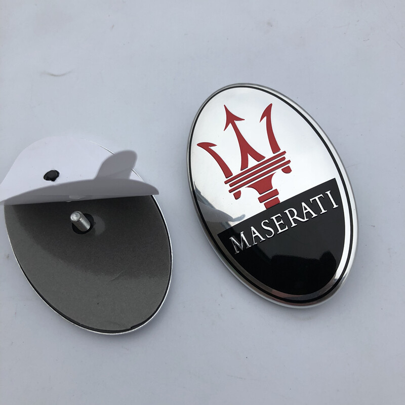 Car Auto Front Hood Emblem Sticker Decal Badge Black For Ghibli GT