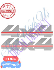 2pcs 4×4 Vinyl Decals Sticker Compatible with 1988 to 1997 Truck Bed premium