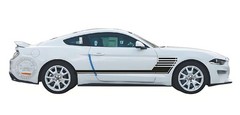 Racing Stripe Graphics Sticker For Ford Mustang Car Side Door Decals Vinyl Films