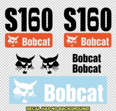 Bobcat S160 S 160 New Skid Steer Set Vinyl Decal Sticker – FREE SHIPPING
