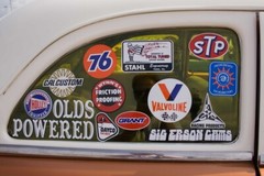 CUSTOM TEXT TATTOO STYLE Sticker Americana Rat Rod Hot Rod Man Cave Stickers