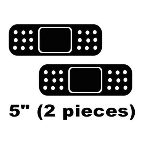 2×5 Black JDM BandAid Band-Aid Car Bumper Dent Cover Vinyl Stickers