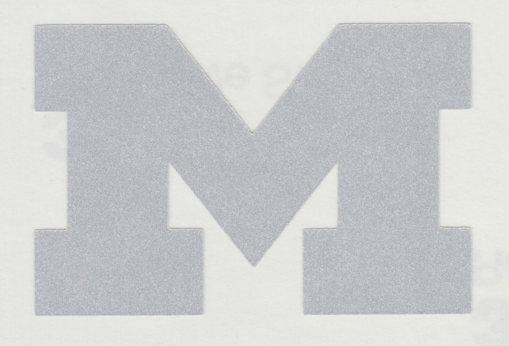 M Logo, Reflective Silver/White, Vinyl Decal