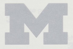 M Logo, Reflective Silver/White, Vinyl Decal