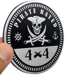 1pc Pirate Rated Sticker Decal Emblem 4×4 Badge Auto Fender 6cm 2.36″